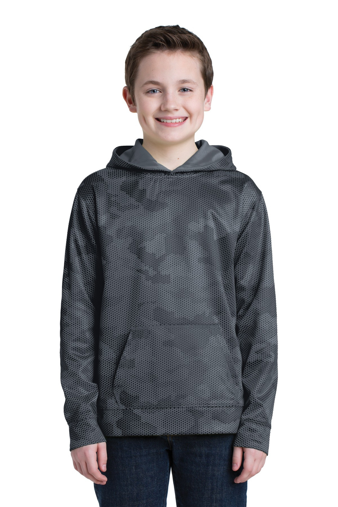 Sport-Tek-®--Youth-Sport-Wick-®--CamoHex-Fleece-Hooded-Pullover.--YST240-1