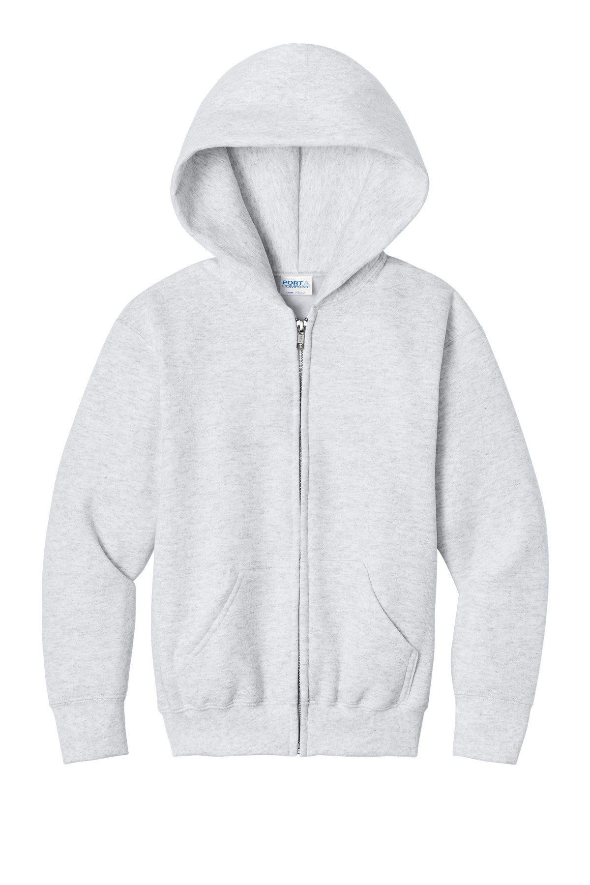Port-&-Co-™--Youth-Core-Fleece-Full-Zip-Hooded-Sweatshirt-PC78YZH-2