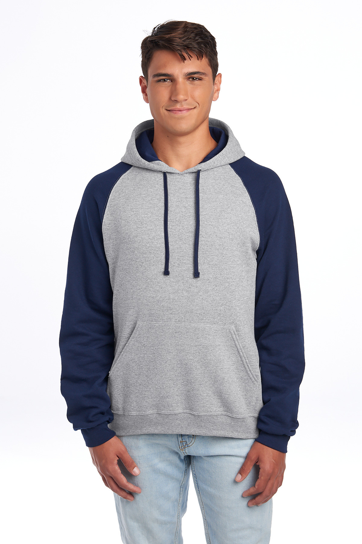 Jerzees-®--Unisex-NuBlend-®--Colorblock-Raglan-Hoodie-Sweatshirt-96C-1