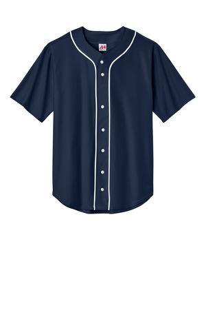 A4 Short Sleeve Full-Button Baseball Top A4N4184