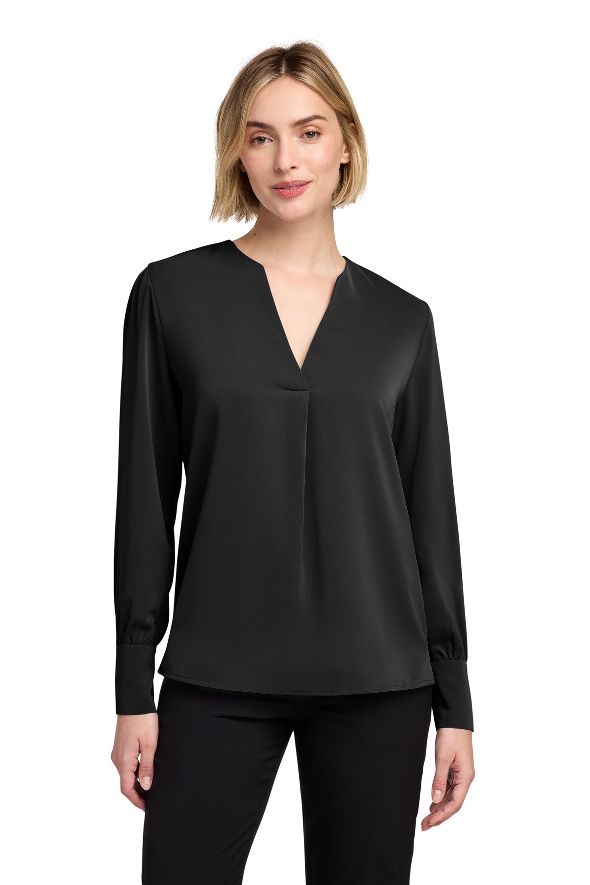 Brooks-Brothers-®--Women's-Open-Neck-Satin-Blouse-BB18009-44