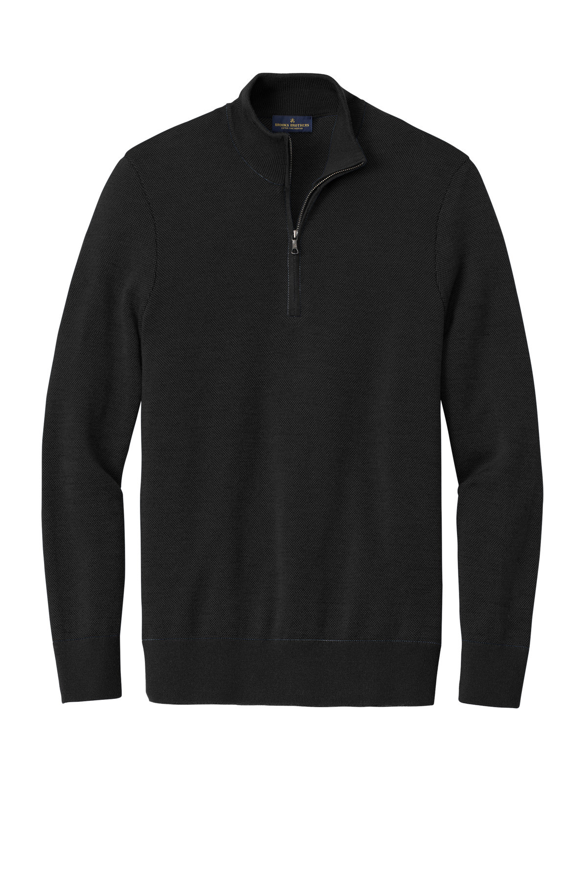 Brooks-Brothers-®--Washable-Merino-Birdseye-1/4-Zip-Sweater-BB18412-31