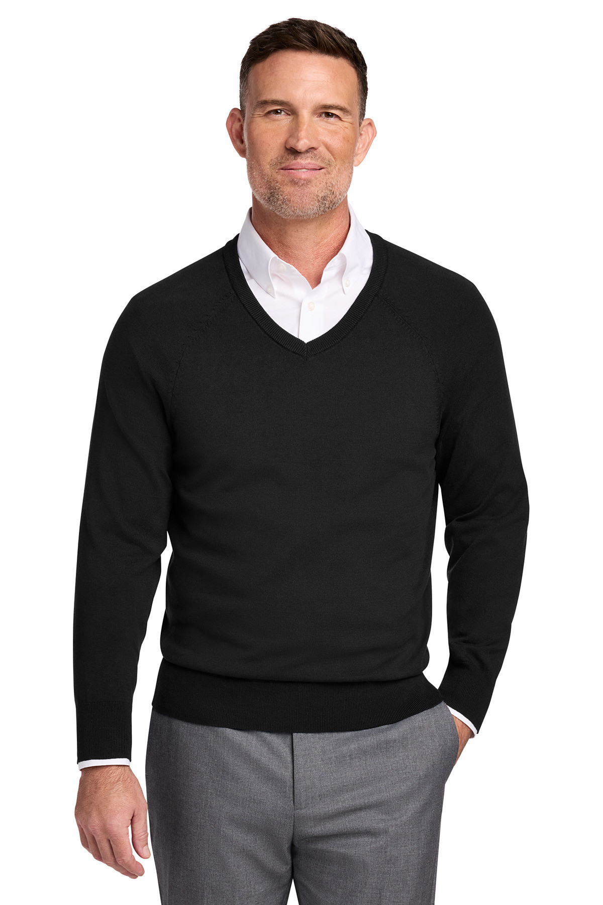 Brooks-Brothers-®--Cotton-Stretch-V-Neck-Sweater-BB18400-39