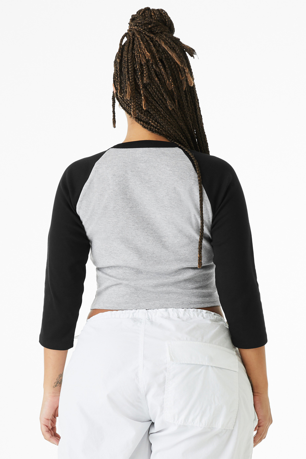 BELLA+CANVAS-®--Women's-Micro-Rib-3/4-Raglan-Baby-Tee-BC1200-2