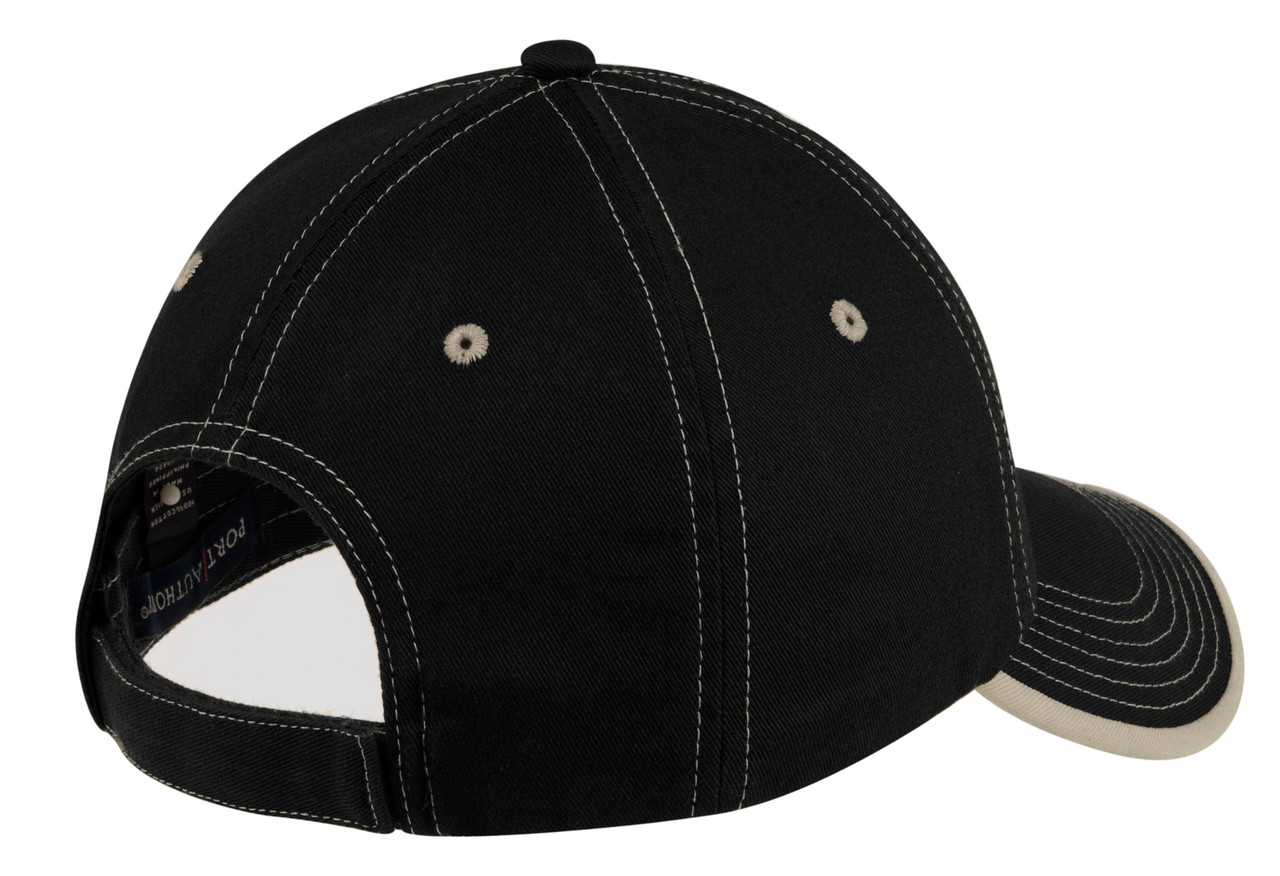 Port-Authority-®--Vintage-Washed-Contrast-Stitch-Cap.--C835-3