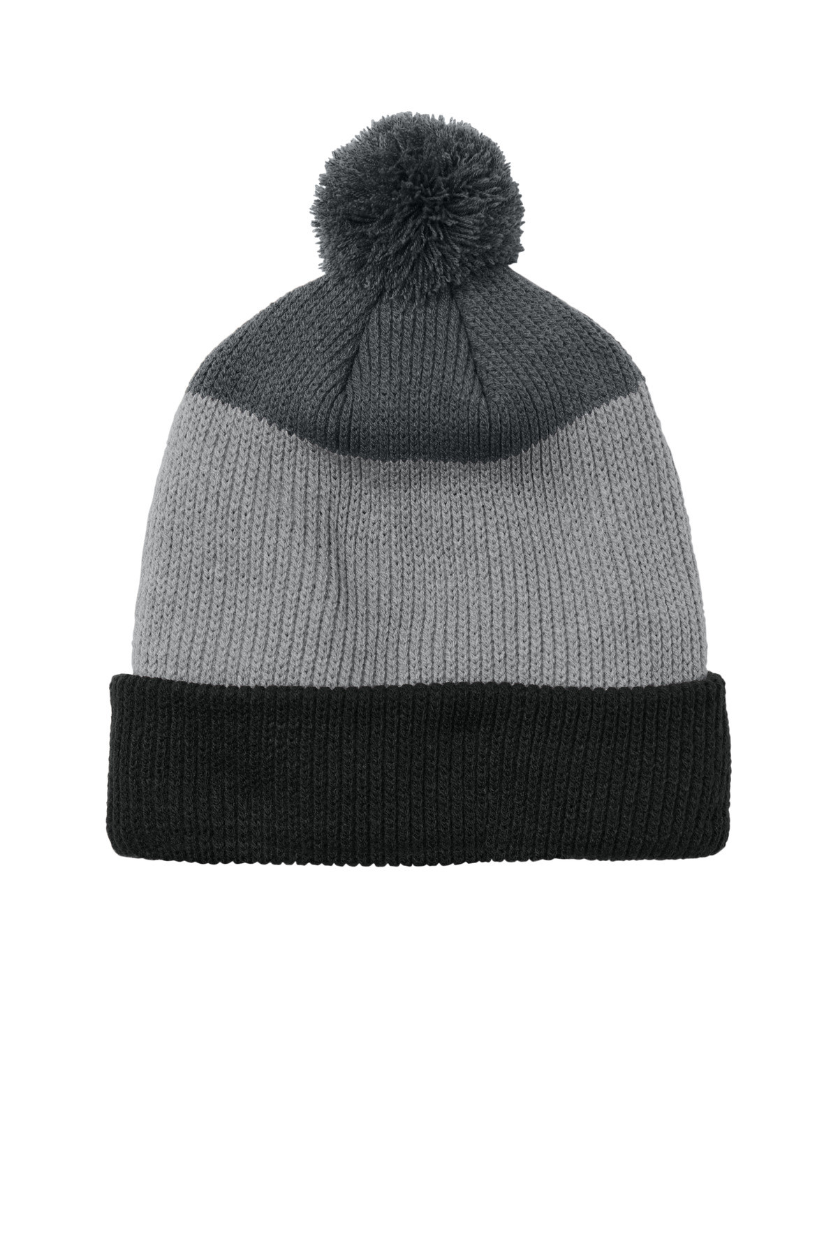 Port-Authority-®--Cozy-Striped-Pom-Beanie-C979-45
