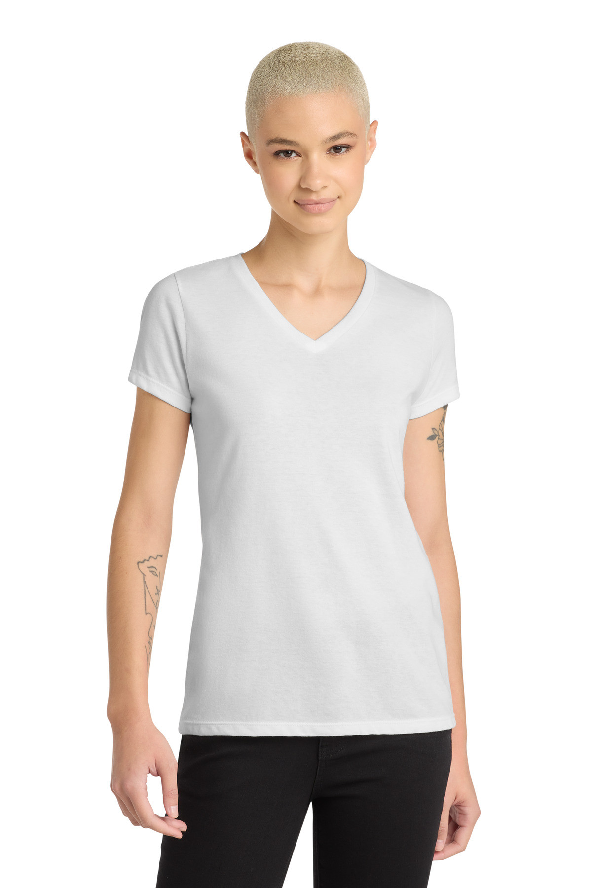 District-®--Women's-Perfect-Blend-®--CVC-V-Neck-Tee.-DM1190L-12