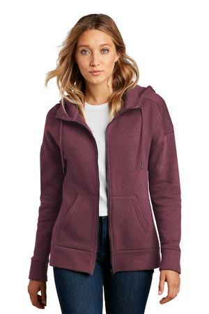 District  ®  Women's Perfect Weight  ®  Fleece Drop Shoulder Full-Zip Hoodie DT1104