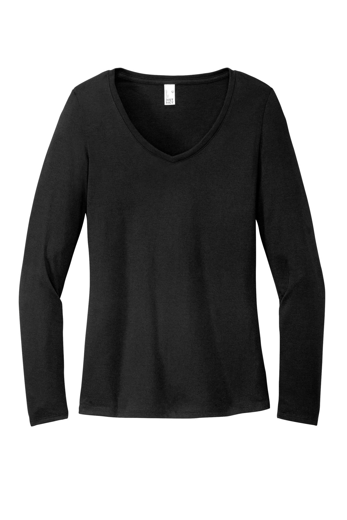 District-®--Women's-Perfect-Tri-®--Long-Sleeve-V-Neck-Tee-DT135-21