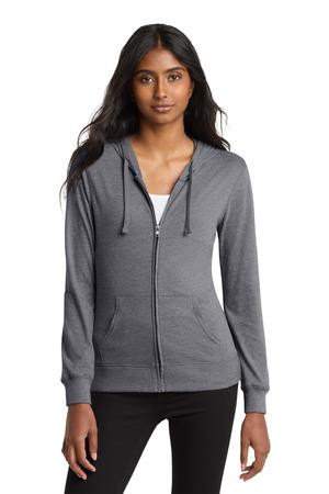 District ®  Women's Fitted Jersey Full-Zip Hoodie. DT2100