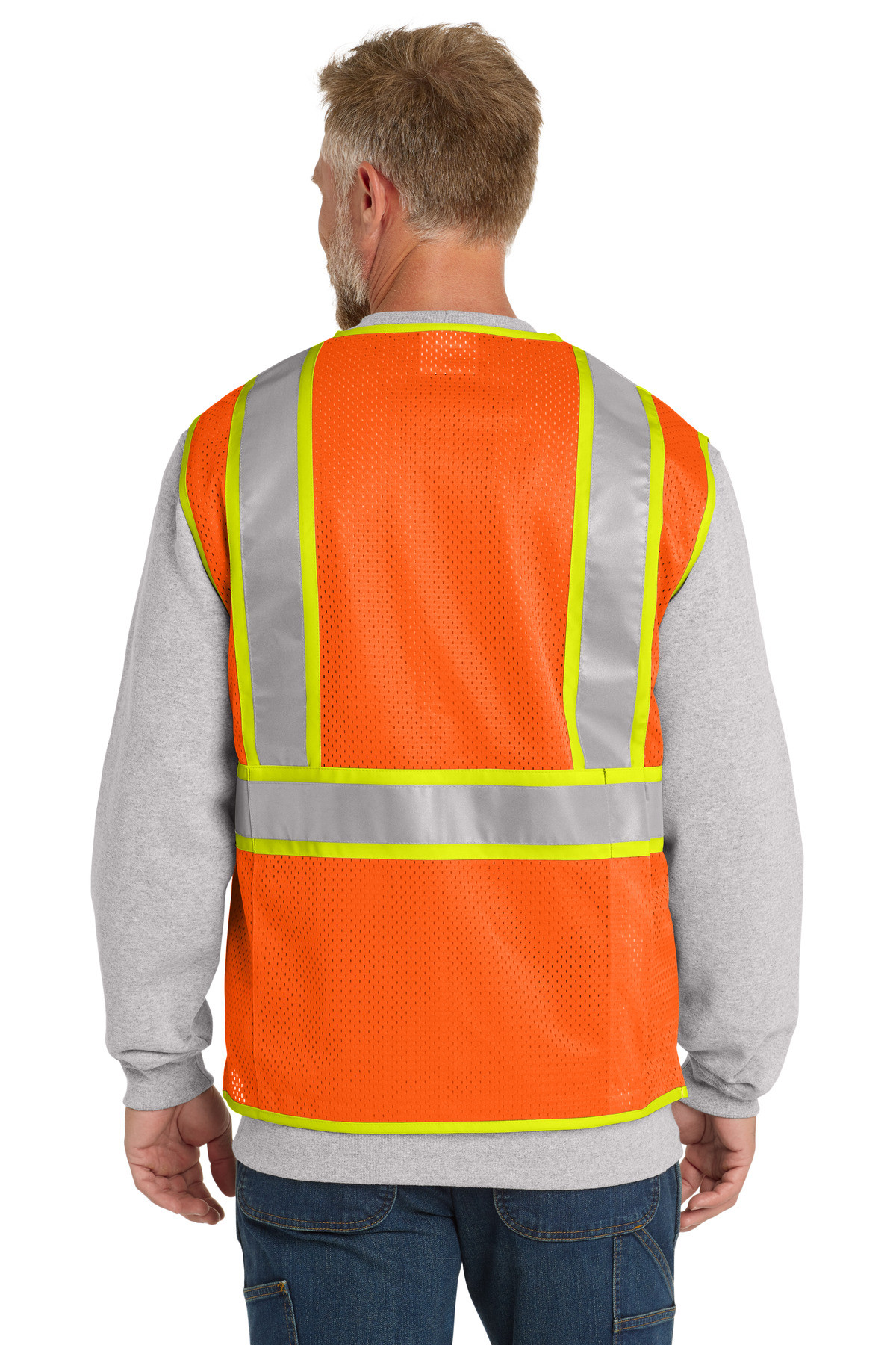 CornerStone--®--ANSI-107-Class-2-Surveyor-Zippered-Two-Tone-Vest.-CSV105-46