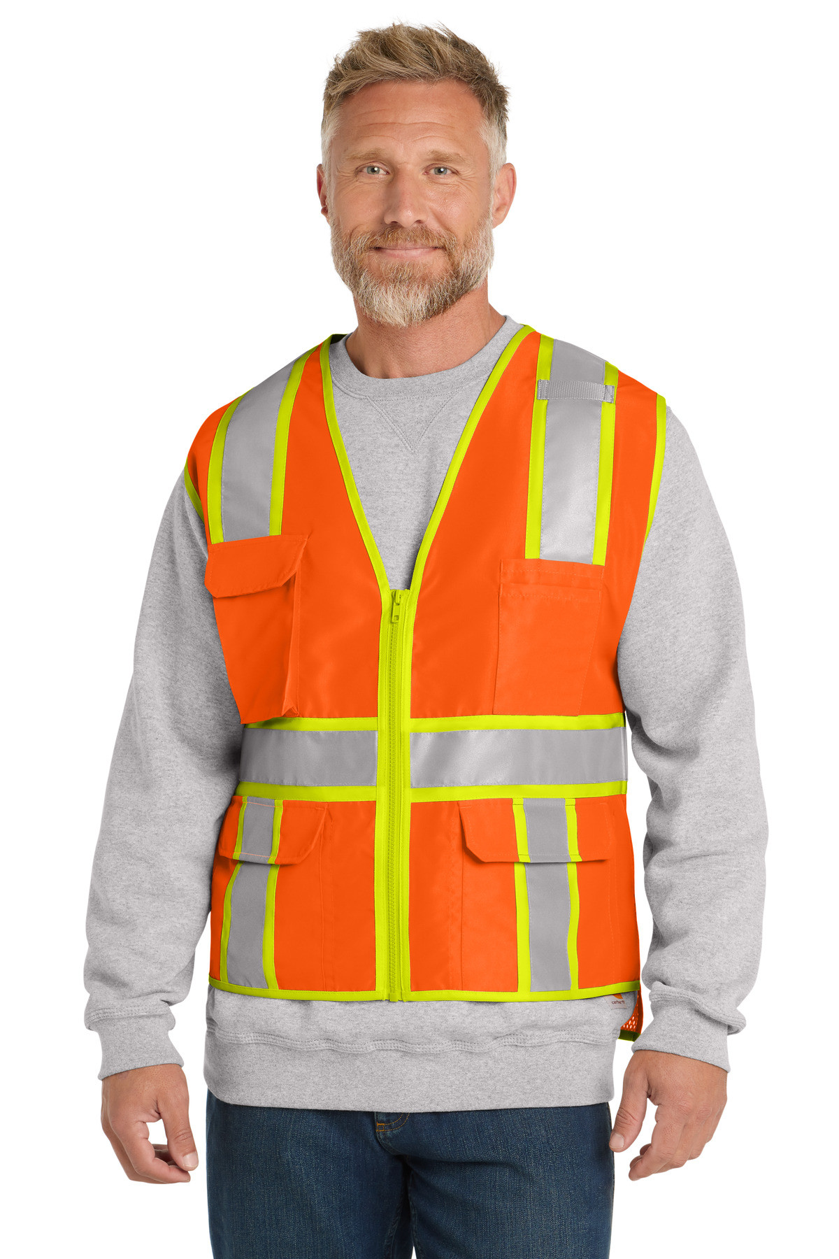 CornerStone--®--ANSI-107-Class-2-Surveyor-Zippered-Two-Tone-Vest.-CSV105-10