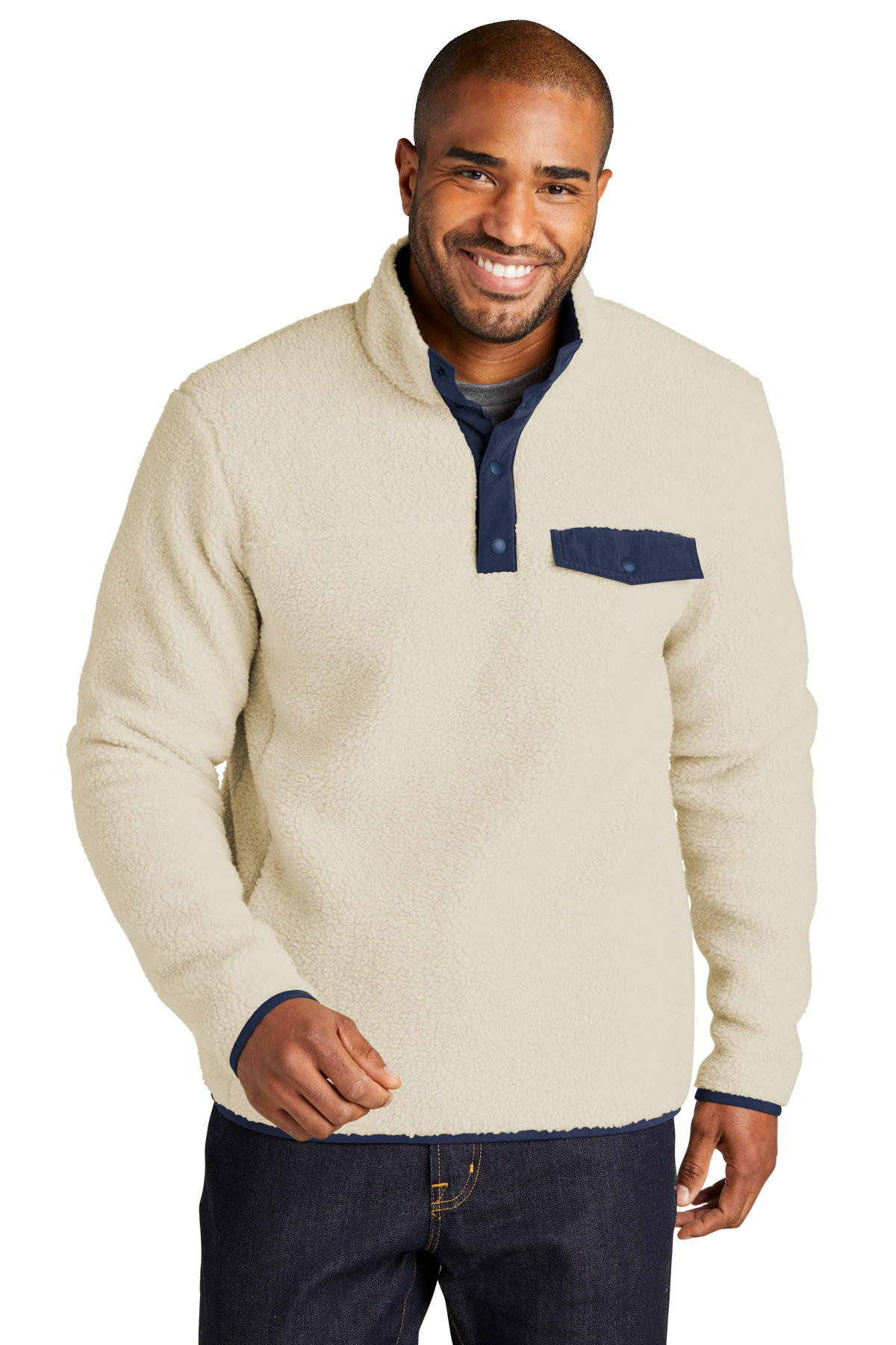 Port-Authority-®--Camp-Fleece-Snap-Pullover-F140-17