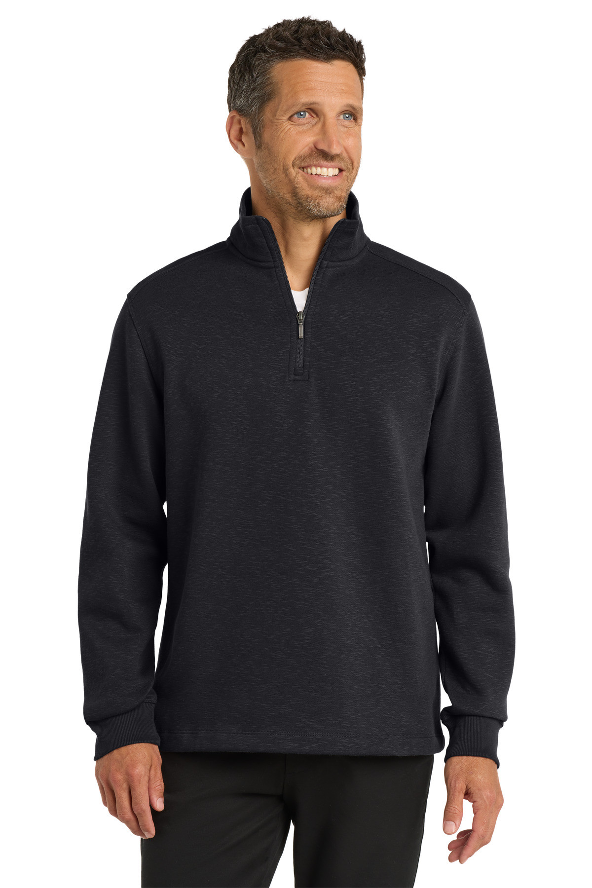 Port-Authority-®--Slub-Fleece-1/4-Zip-Pullover.-F295-24