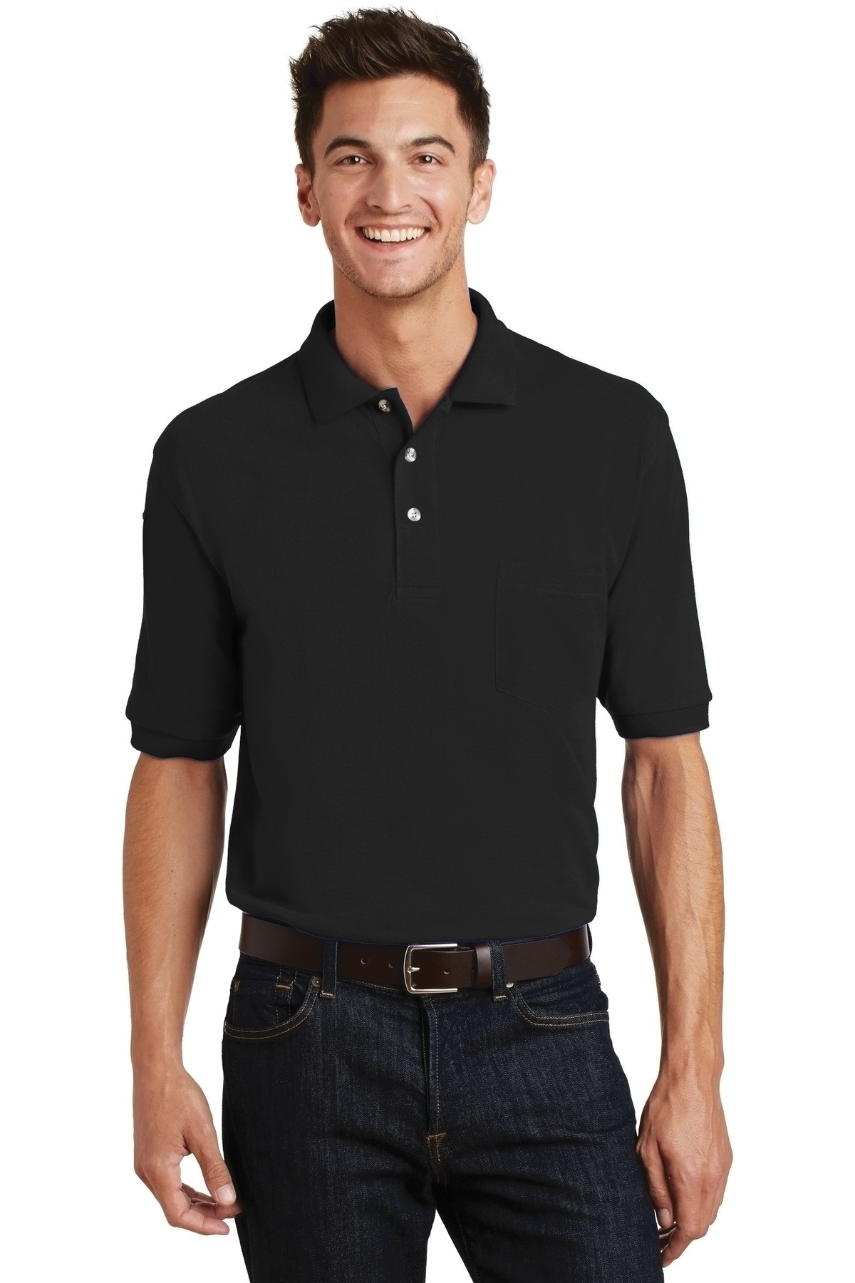 Port-Authority-®--Heavyweight-Cotton-Pique-Polo-with-Pocket.--K420P-2