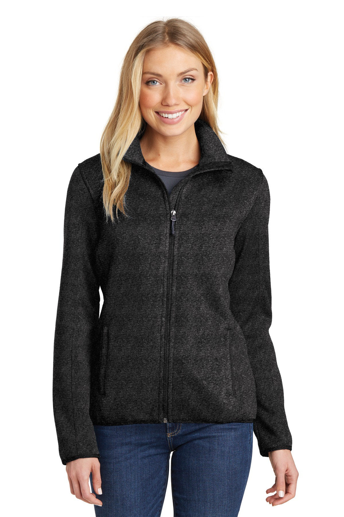 Port-Authority-®--Women's-Sweater-Fleece-Jacket.-L232-1