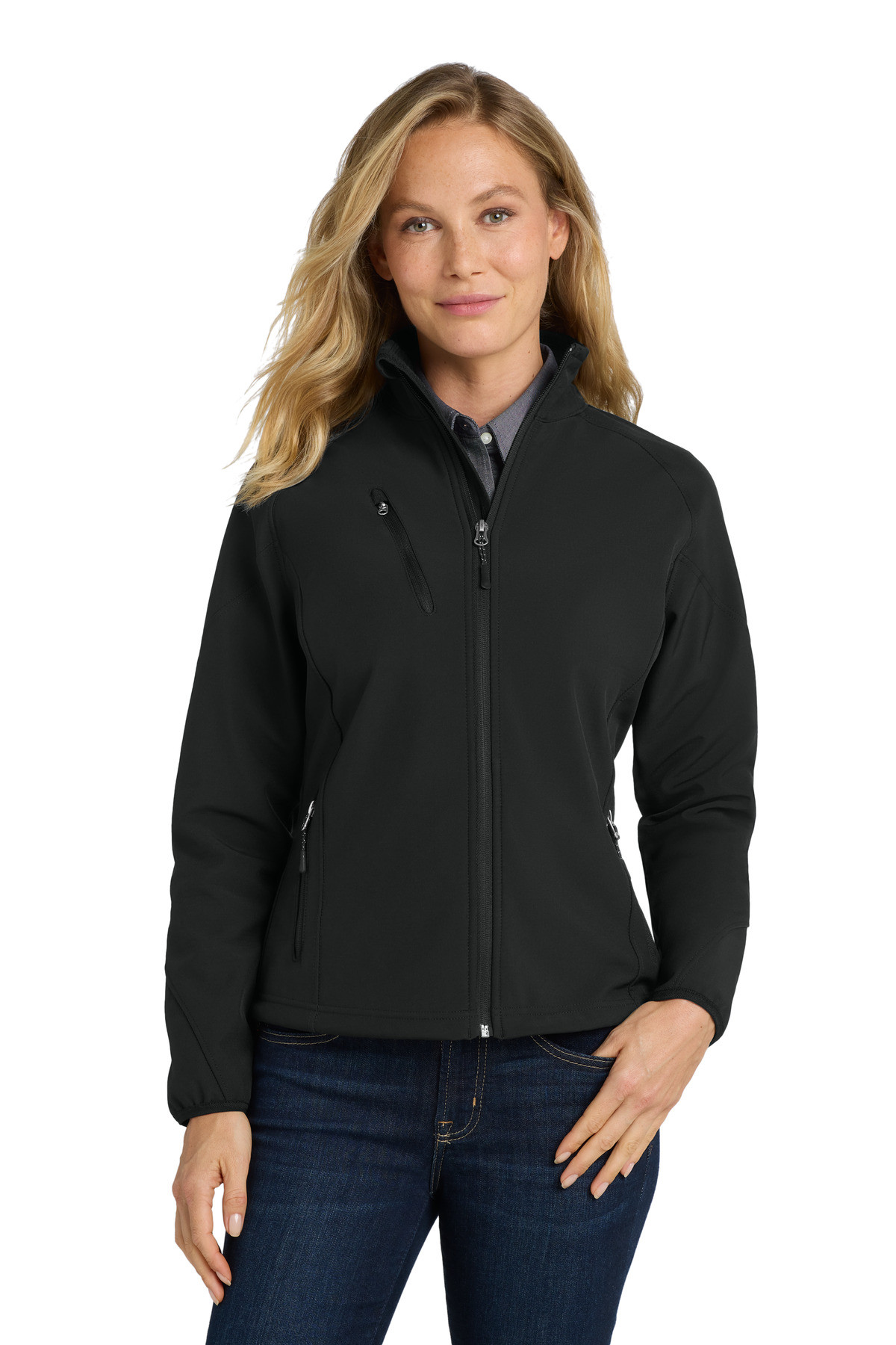 Port-Authority-®--Women's-Textured-Soft-Shell-Jacket.-L705-1