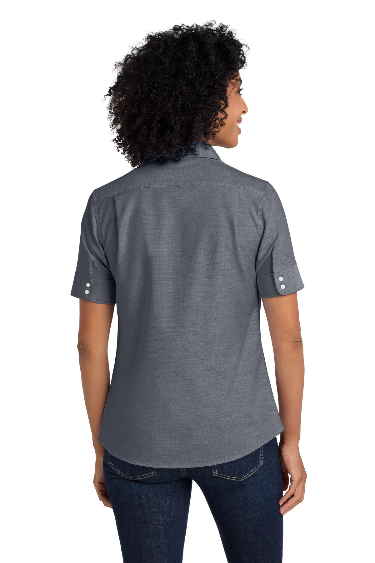 Port-Authority-®--Women's-Short-Sleeve-SuperPro-™--Oxford-Shirt.-L659-39