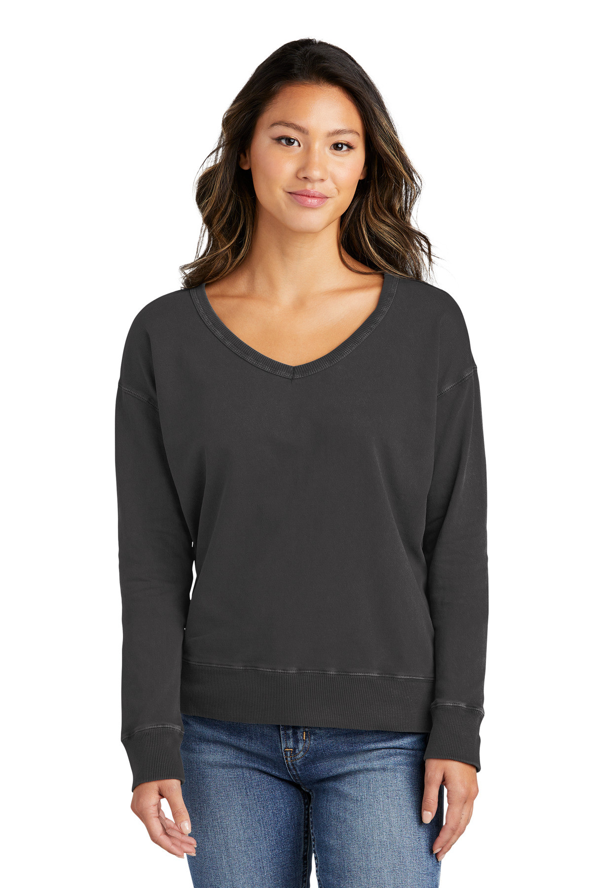 Dyed-V-Neck-Sweatshirt-LPC098V-1