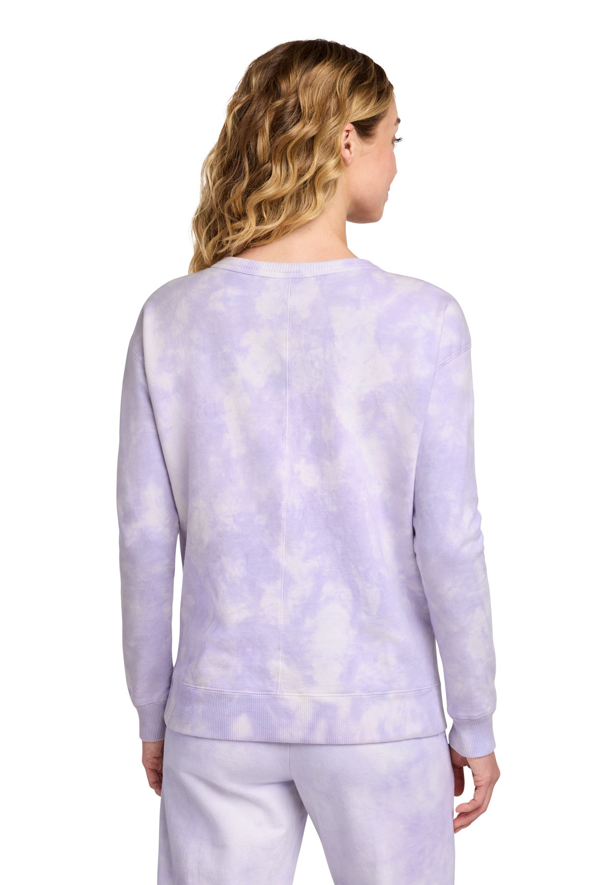 Port-&-Co-™--Women's-Beach-Wash-®--Cloud-Tie-Dye-V-Neck-Sweatshirt-LPC140V-14