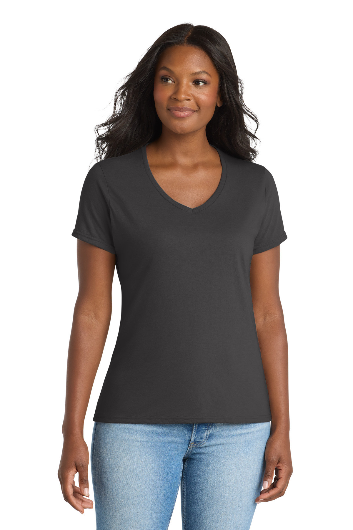 Port-&-Co-™--Women's-Performance-Blend-V-Neck-Tee.-LPC381V-9