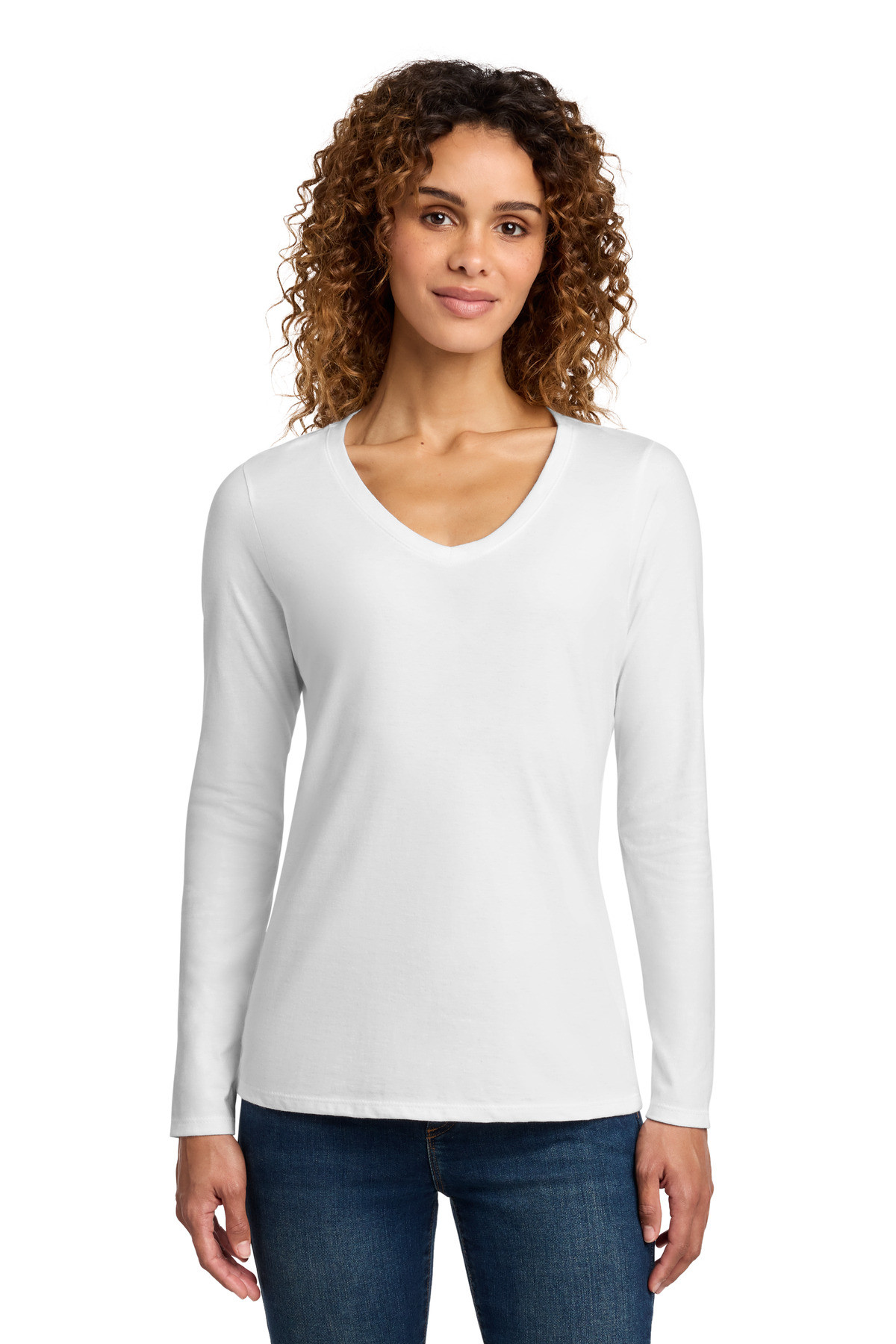 Port-&-Co-™--Women's-Long-Sleeve-Fan-Favorite-V-Neck-Tee.-LPC450VLS-2