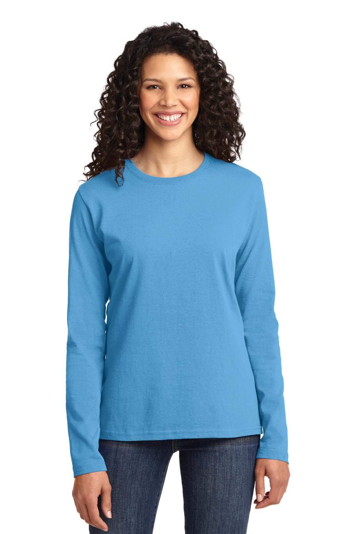 Port-&-Co---Women's-Long-Sleeve-Core-Cotton-Tee.-LPC54LS-1