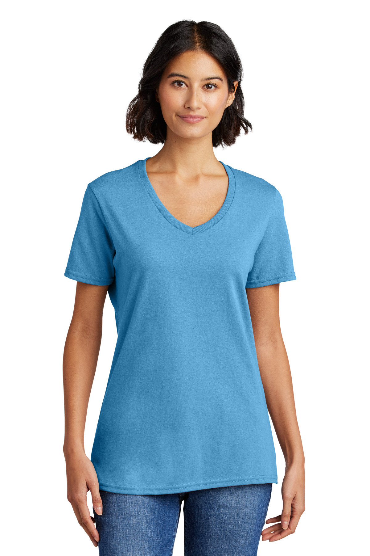 Port-&-Co---Women's-Core-Cotton-V-Neck-Tee.-LPC54V-1