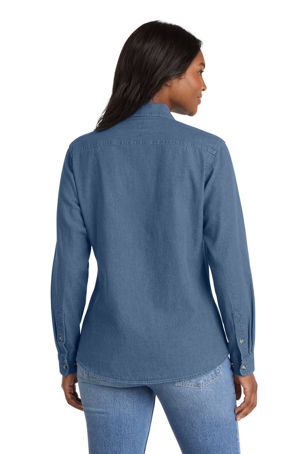 Port-&-Co-™--Women's-Long-Sleeve-Value-Denim-Shirt.--LSP10-47