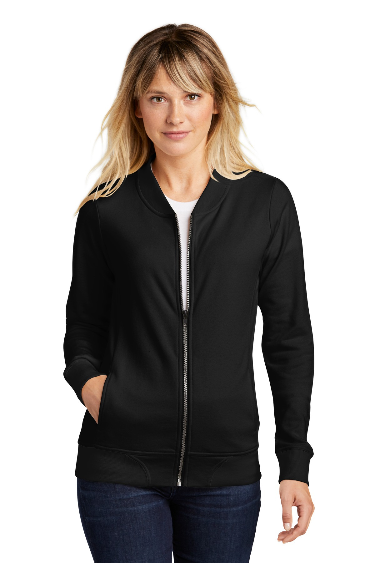 Tek--®--Women's-Lightweight-French-Terry-Bomber-LST274-1