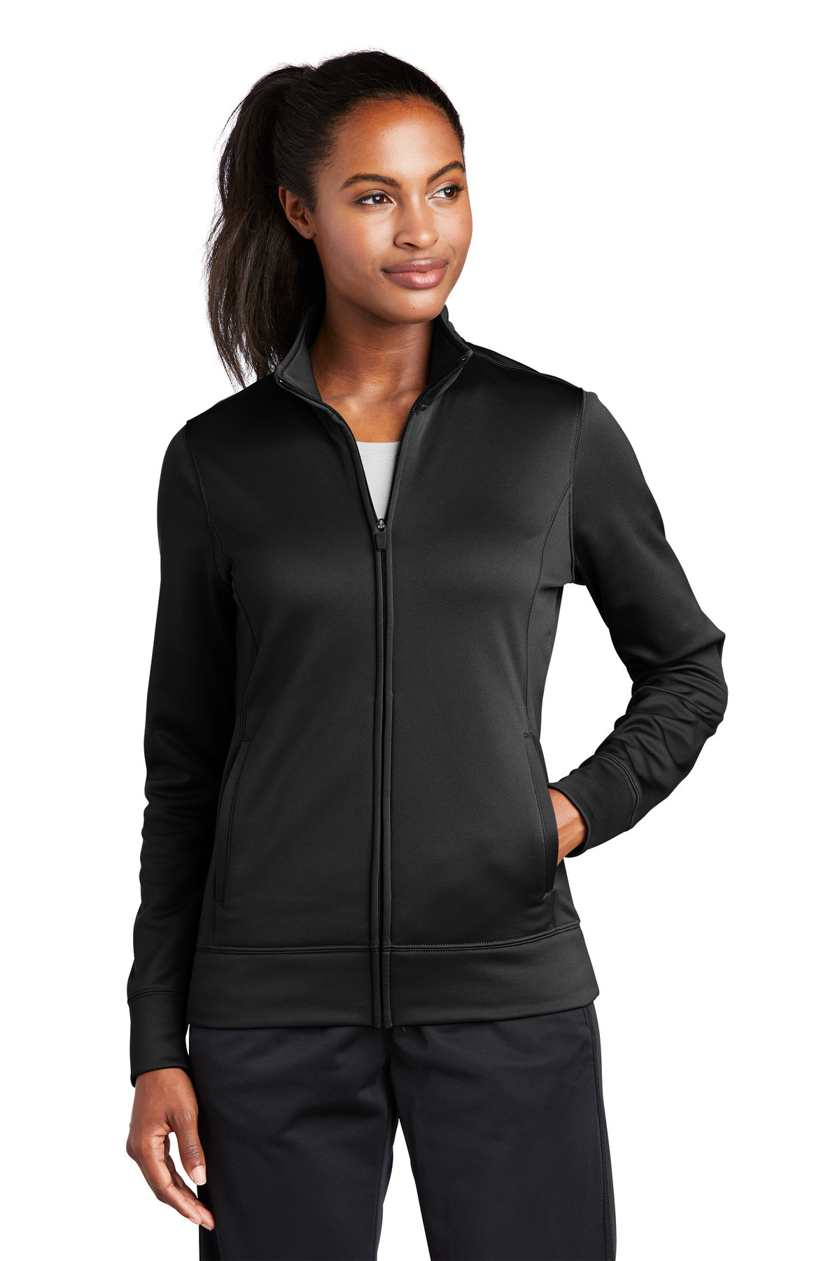 Tek-®--Women's-Sport-Wick-®--Fleece-Full-Zip-Jacket.--LST241-1