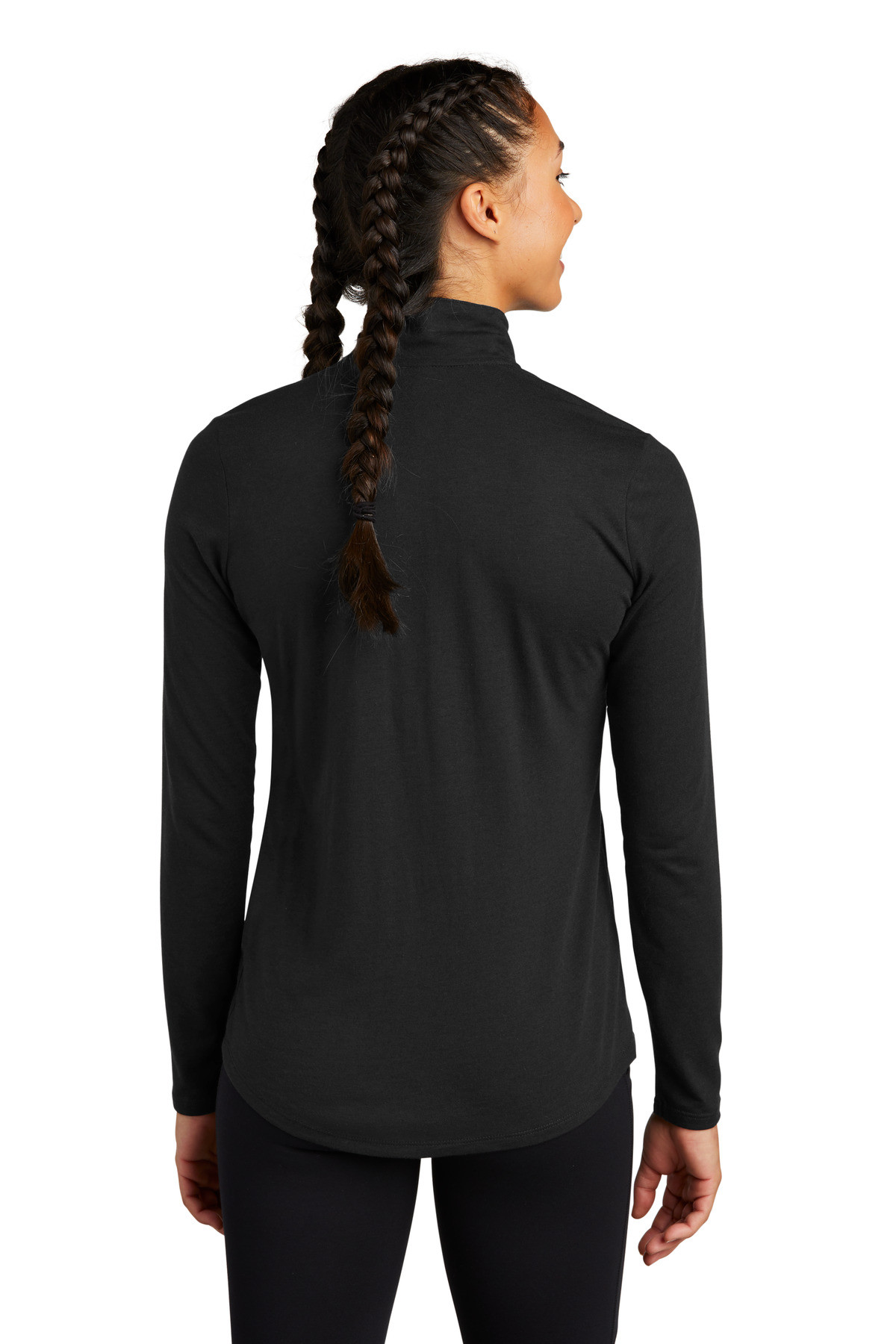 Tek--®--Women's-PosiCharge--®--Tri-Blend-Wicking-1/4-Zip-Pullover.-LST407-2