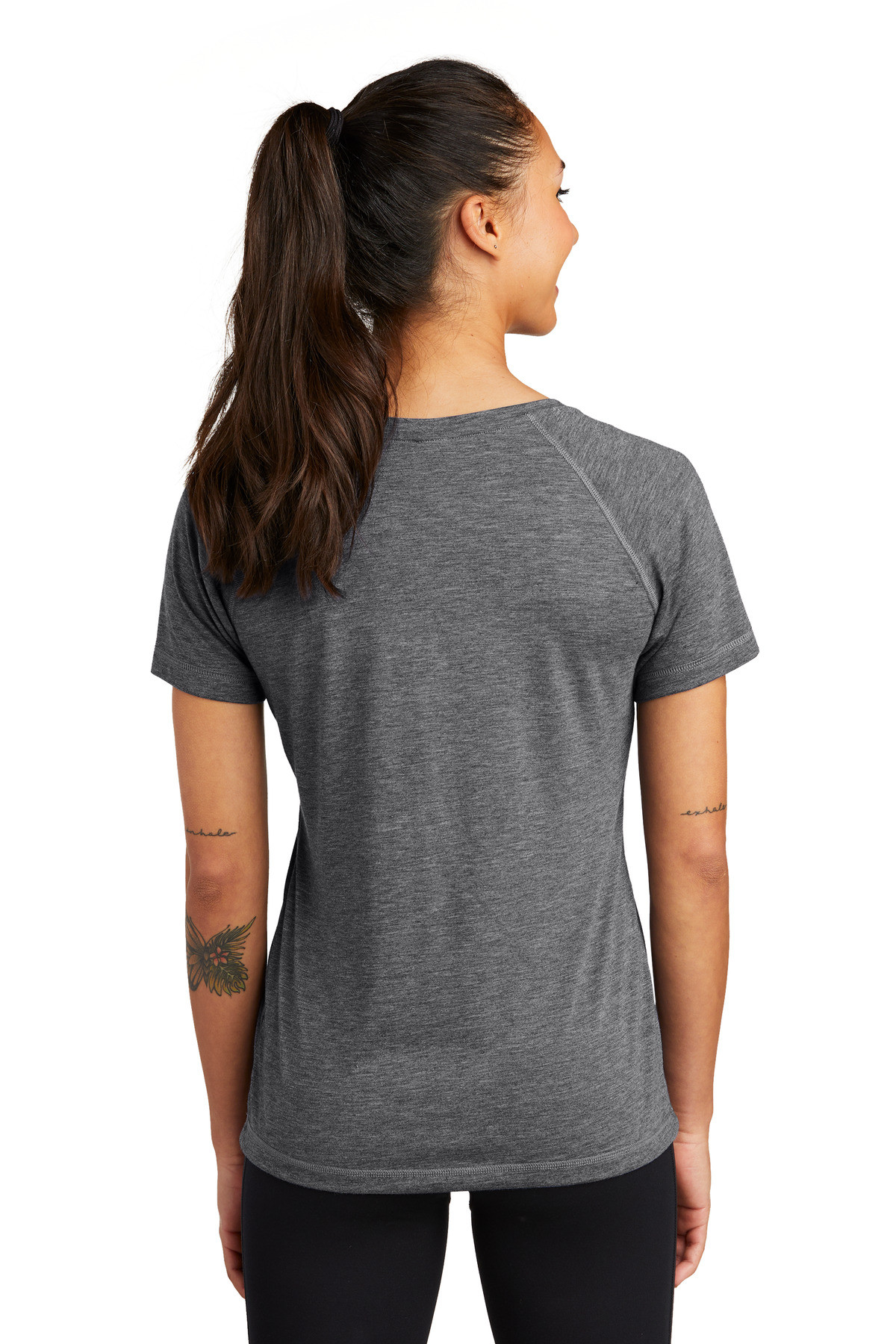 Tek--®--Women's-PosiCharge--®--Tri-Blend-Wicking-Scoop-Neck-Raglan-Tee.-LST400-2