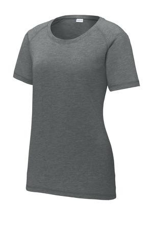 Sport-Tek  ®  Women's PosiCharge  ®  Tri-Blend Wicking Scoop Neck Raglan Tee. LST400