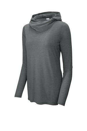 Sport-Tek ®  Women's PosiCharge  ®  Tri-Blend Wicking Long Sleeve Hoodie LST406