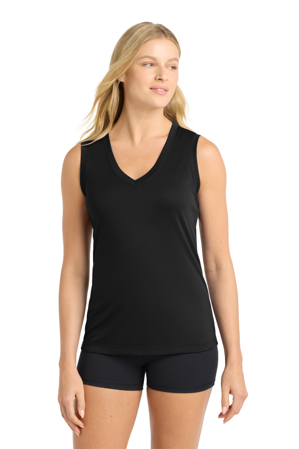 Sport-Tek-®--Women's-Sleeveless-PosiCharge-®--Competitor™-V-Neck-Tee.-LST352-38