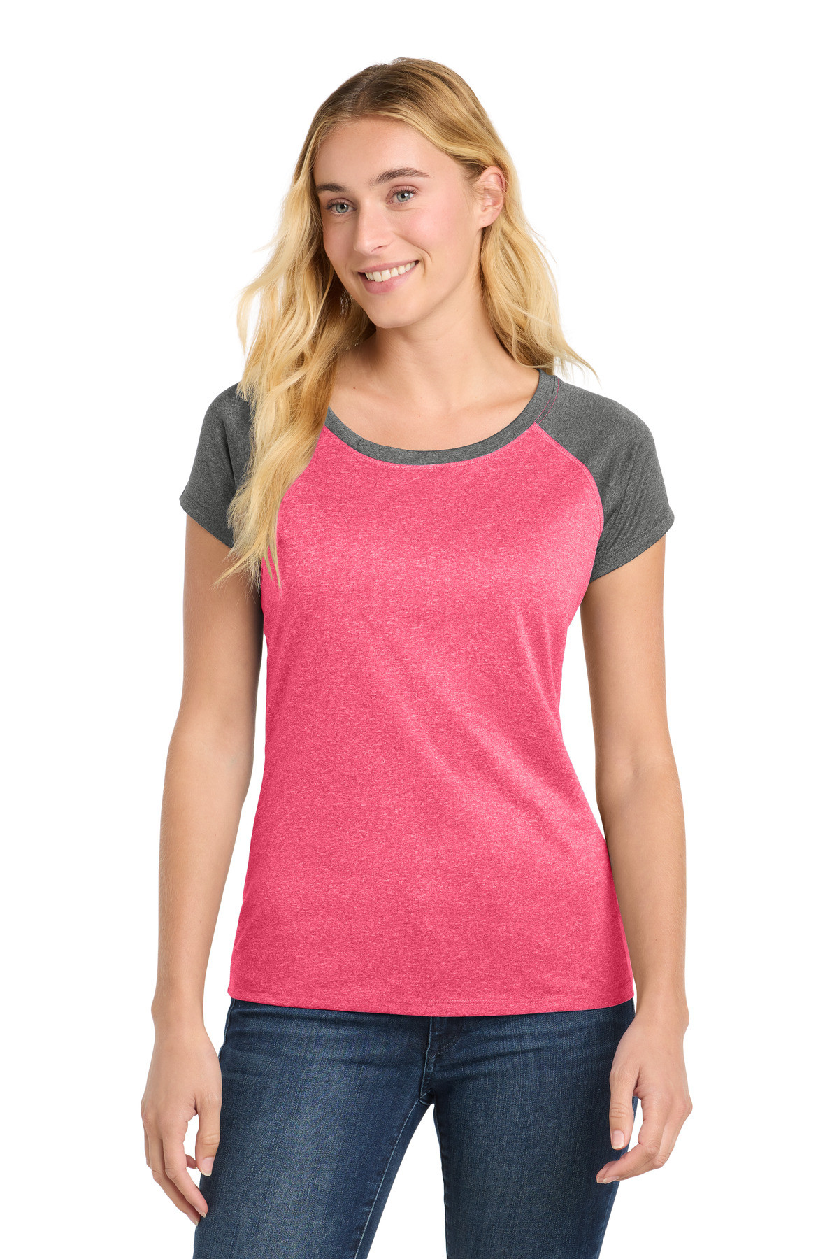 Sport-Tek--®--Women's-Heather-On-Heather-Contender--™--Scoop-Neck-Tee.-LST362-3