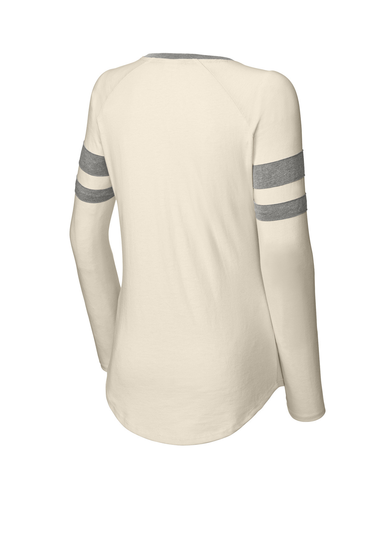 Sport-Tek-®--Women's-Halftime-Stripe-Long-Sleeve-V-Neck-Tee-LST6043-16
