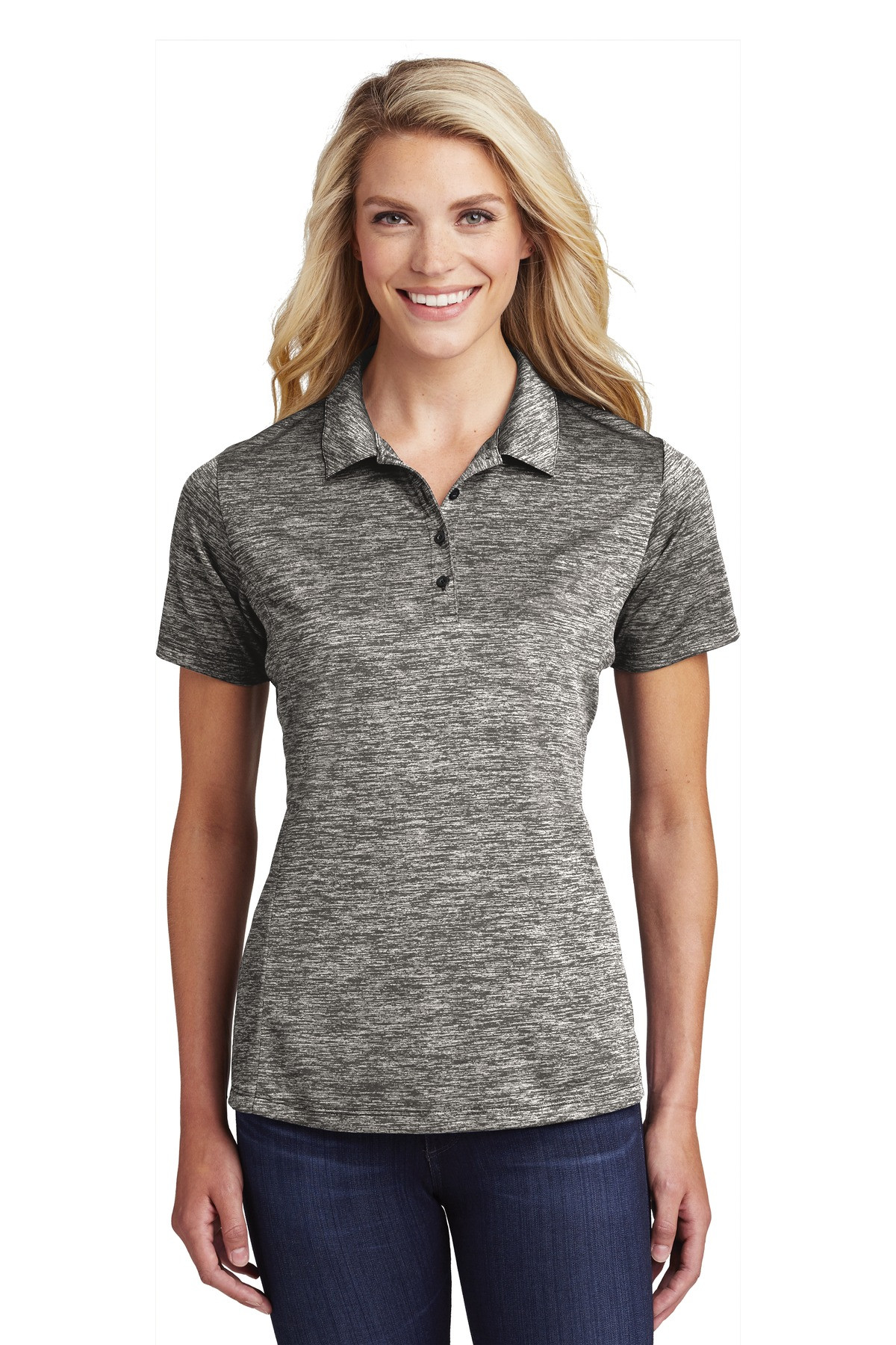 Tek--®--Women's-PosiCharge--®--Electric-Heather-Polo.-LST590-1