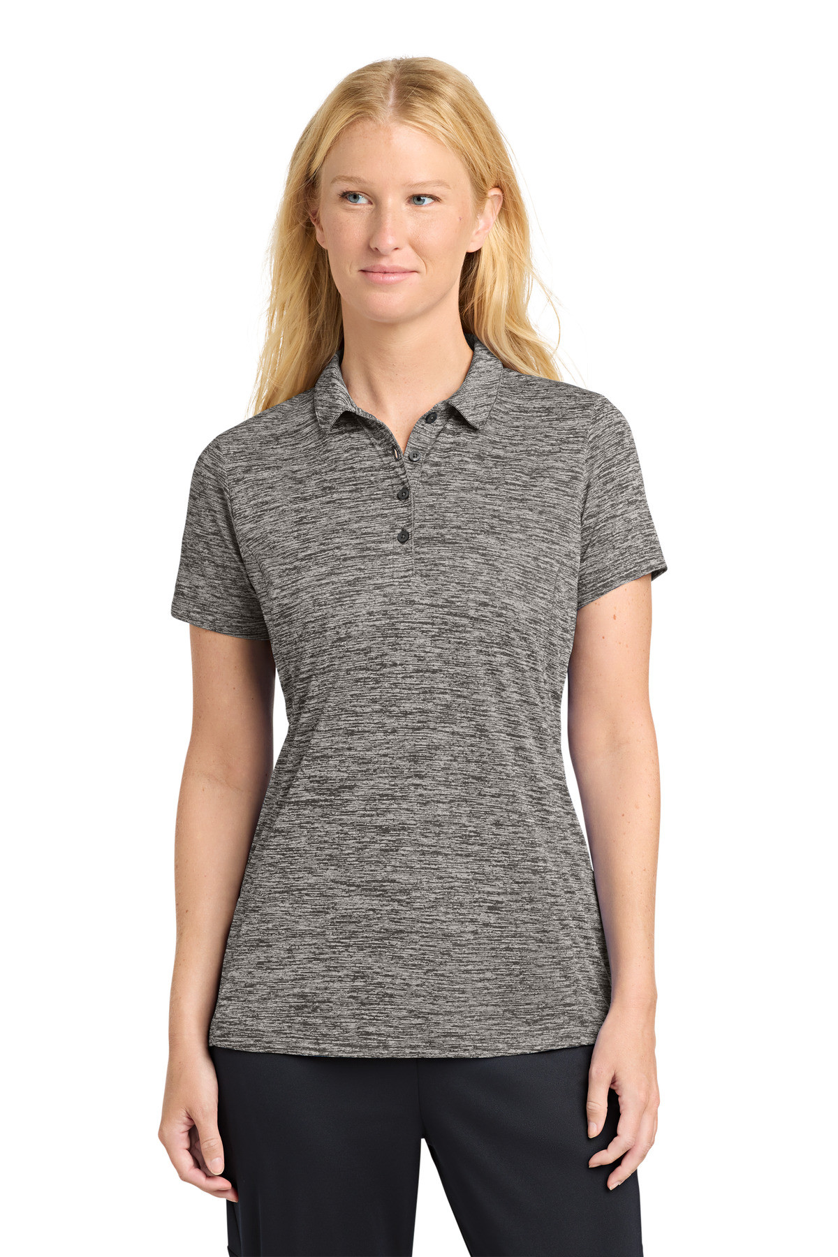 Sport-Tek--®--Women's-PosiCharge--®--Electric-Heather-Polo.-LST590-7