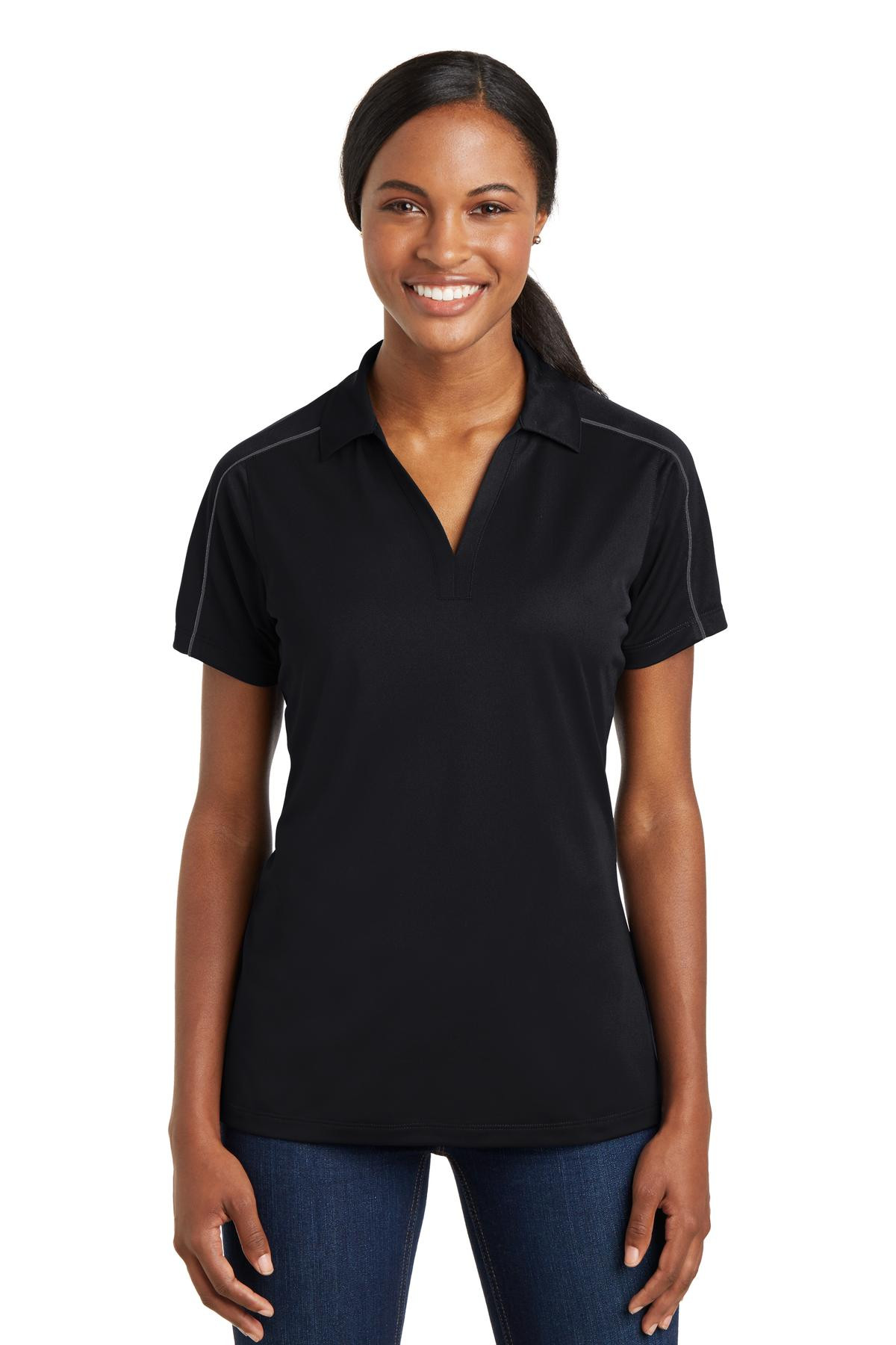 Tek-®--Women's-Micropique-Sport-Wick-®--Piped-Polo.-LST653-1
