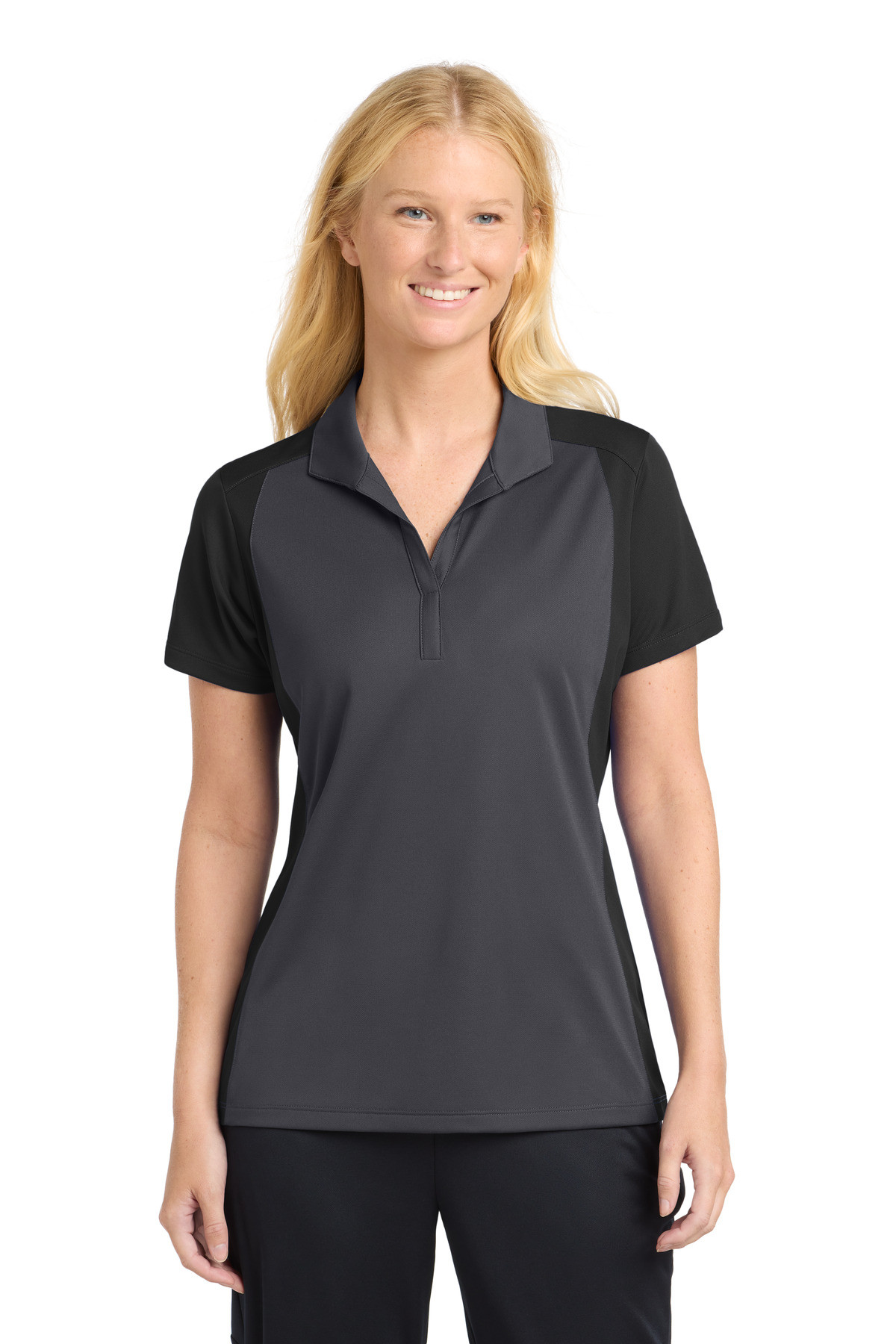 Sport-Tek-®--Women's-Colorblock-Micropique-Sport-Wick-®--Polo.-LST652-34
