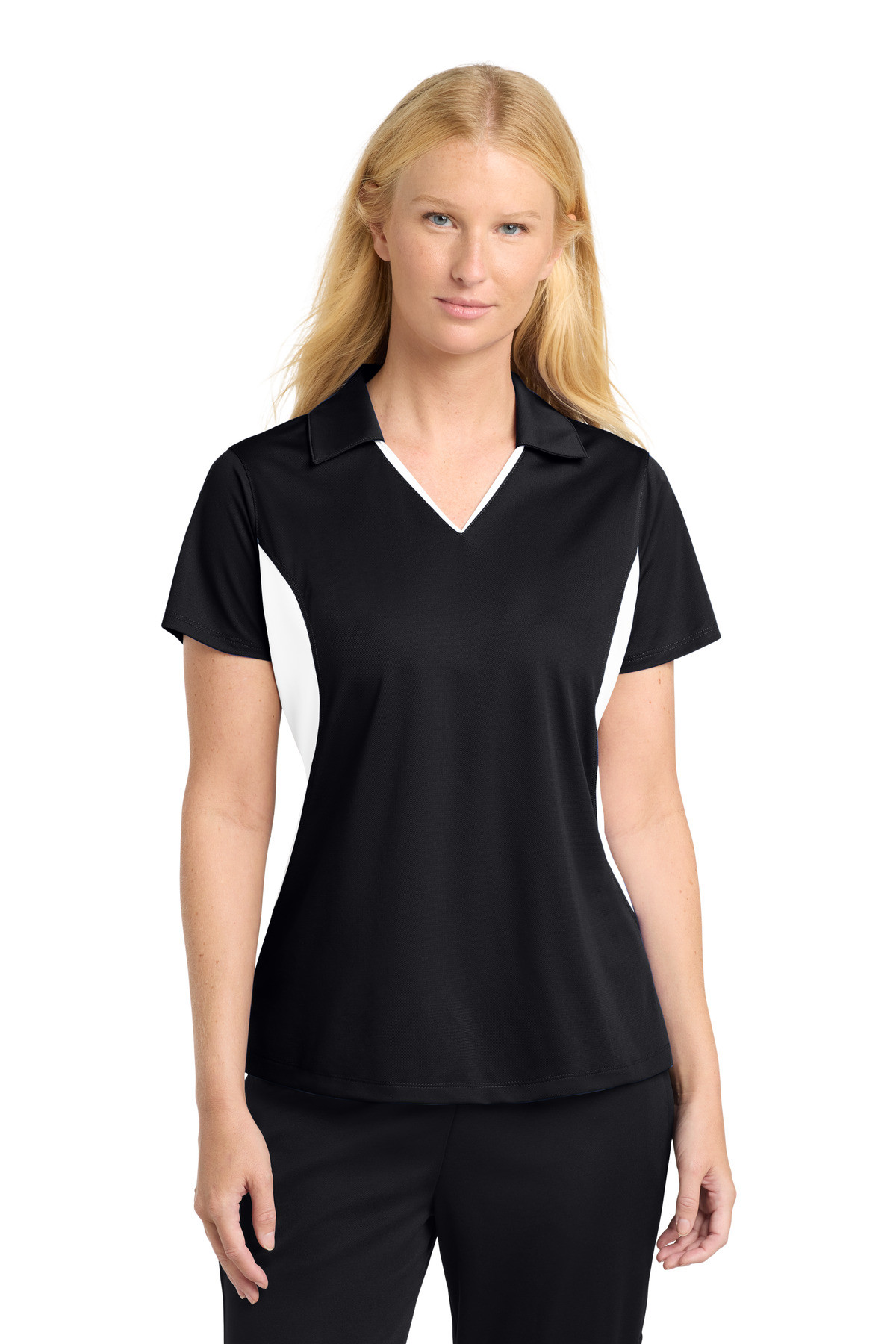 Sport-Tek-®--Women's-Side-Blocked-Micropique-Sport-Wick-®--Polo.-LST655-1