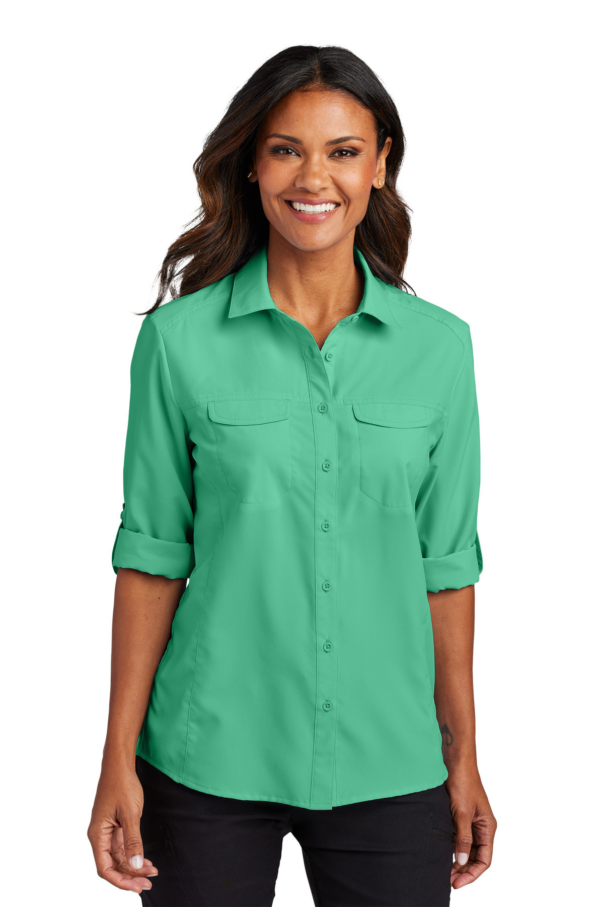 Port-Authority-®--Women's-Long-Sleeve-UV-Daybreak-Shirt-LW960-1