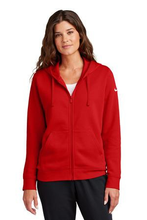 Nike Women's Club Fleece Sleeve Swoosh Full-Zip Hoodie NKFD9890