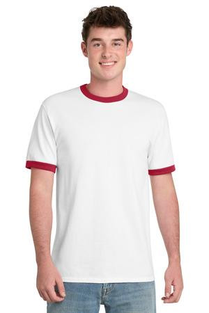 Port & Co   Core Cotton Ringer Tee.  PC54R