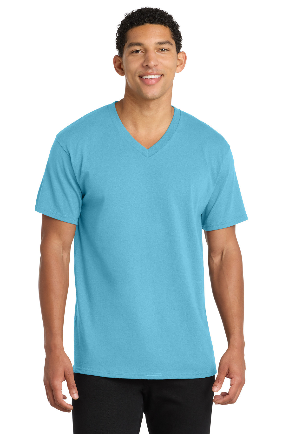 Port-&-Co-™--Core-Cotton-V-Neck-Tee.-PC54V-20