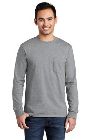 Port & Co ™  Tall Long Sleeve Essential Pocket Tee. PC61LSPT