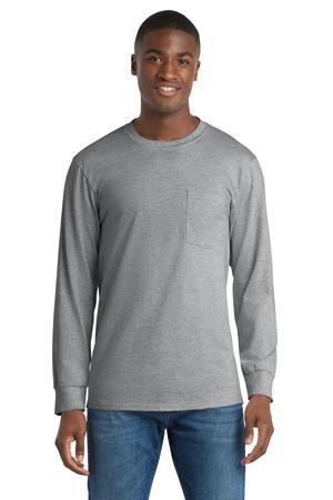 Port & Co ™  Tall Long Sleeve Essential Pocket Tee. PC61LSPT