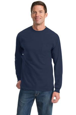 Port & Co ™  Long Sleeve Essential Pocket Tee.  PC61LSP